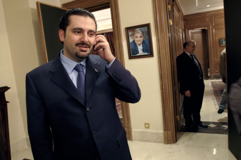 Saad Hariri lors des élections législatives au Liban, mai 2005