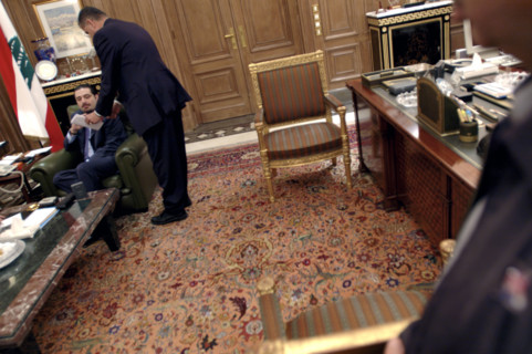 Saad Hariri lors des élections législatives au Liban, mai 2005