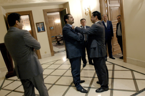 Saad Hariri lors des élections législatives au Liban, mai 2005