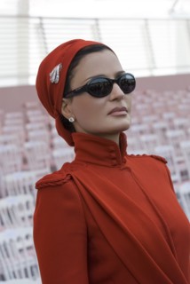 Son altesse Sheikha Mozah assistent à la fête nationale française