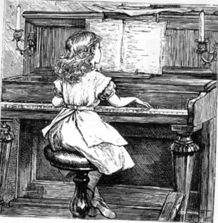 Girl playing the piano