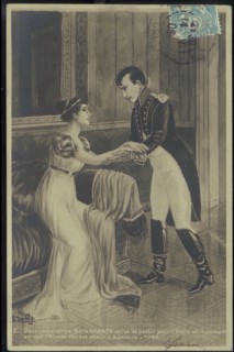 Napoleon Bonaparte Taking Josephine's Leave of Before His Departure to Italy.