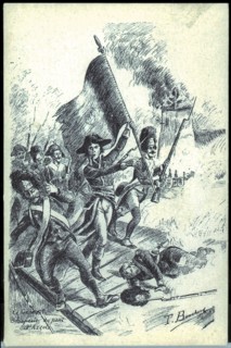 General Napoleon Bonaparte on the Arcole Bridge.
