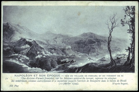 Vue du village de Ferrara et du torrent de Ri.