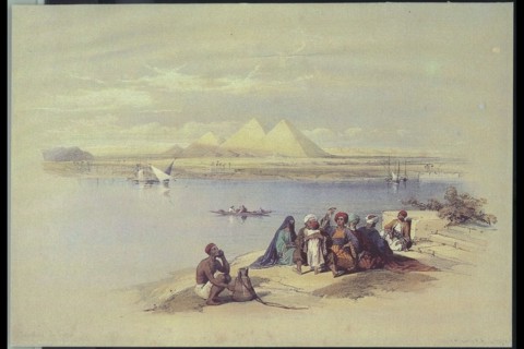 Egyptiens au bord du Nil.