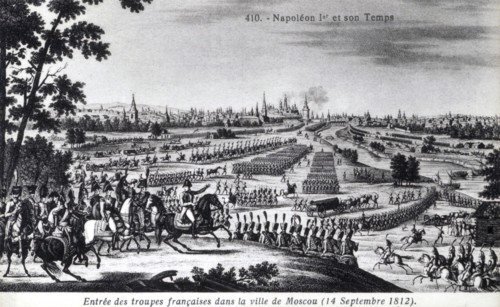 Campagne de Russie : entrée des troupes françaises dans la ville de Moscou.
14 septembre 1812