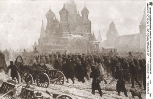 Russia Campaign: the Grande Armée leaving Moscow.
October 1812