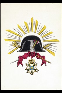 Napoleon I: Tricorne, Legion of Honour cross and the sun.