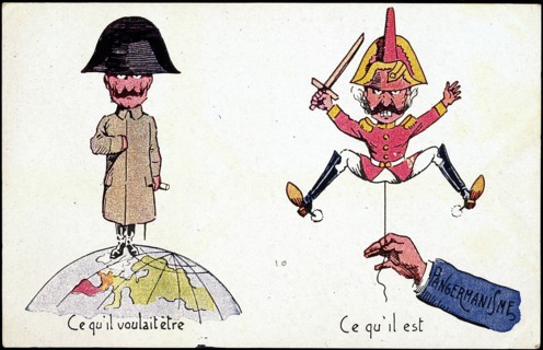 Napoleon I: satirical drawing.