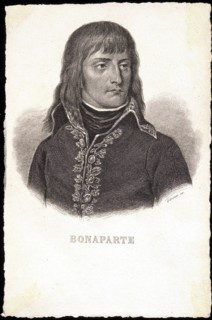 Portrait of Napoleon I as a young man.