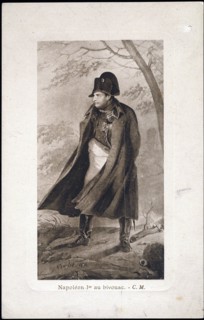 Napoleon I at a make-shift encampment.