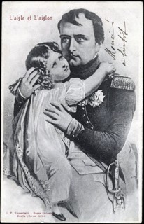 Portrait de Napoléon 1er et de son fils.