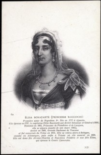 Portrait d' Elisa Bonaparte, soeur de Napoléon 1er.