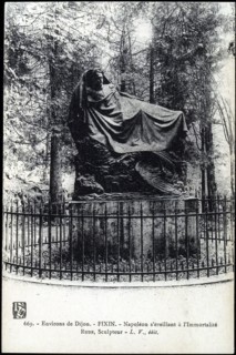Statue of Napoleon I rising to immortality.
