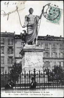 Statue of Napoleon I in Bastia, Corsica.