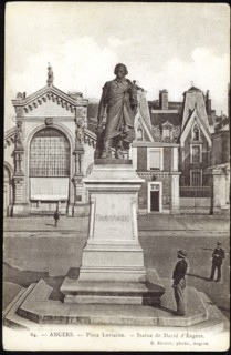 Statue of sculptor Jean-Pierre David, known as "David of Angers," in Angers.