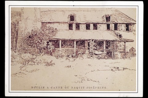 Le moulin à canne aux Trois-îlets (Martinique) où naquit l'impératrice Joséphine.