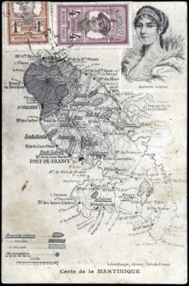 Carte de la Martinique où naquit l'impératrice Joséphine.