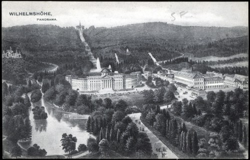 Panorama du château de Wilhelmshöhe en Allemagne.