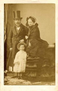 Napoléon III, l'Impératrice Eugénie et leur fils Louis Napoléon Eugène Jean Joseph Bonaparte