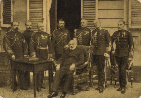 Le Président Grévy et son cabinet militaire