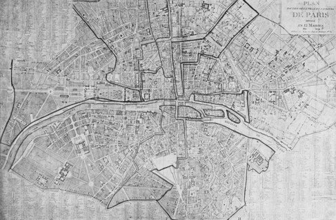 Map of Paris in 1801