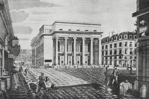 Vue du Théâtre Royal des Italiens