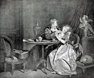 Engraving by Boilly, Lovers