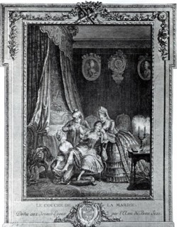 Engraving by Queverdo, The Bride Retiring
