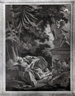 Engraving by Baudoin, Love scene
