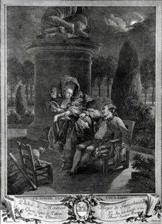 Engraving by Baudoin, Love scene