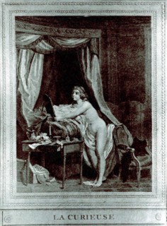 Engraving by Imbert, The Curious Woman