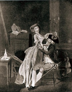 Engraving by Boilly, Typical scene