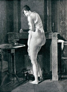 Engraving by Mallet, Intimate scene