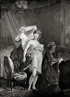 Engraving by Jean-Baptiste, baron of Regnault, Daily scene