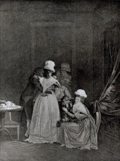 Engraving by Mallet, Intimate scene