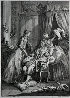 Engraving by François Boucher, The Hypochondriac