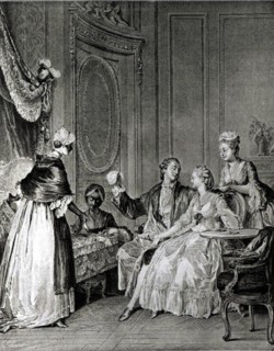 Gravure de Jean Moreau, dit Moreau le jeune, Scène de genre