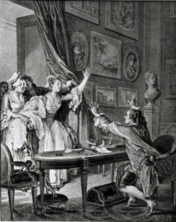 Engraving by Jean Moreau, called Moreau the Younger, Typical scene