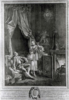 Engraving by Baudouin, Love scene
