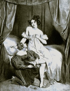 Engraving by Devéria, Rising