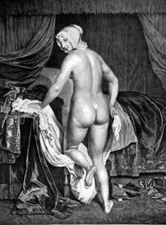 Engraving by Van Loo, Retiring
