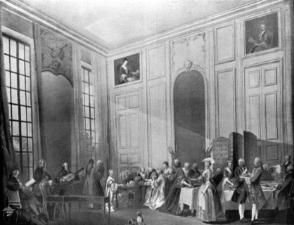 Gravure de Michel Ollivier, L'heure du thé