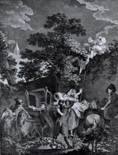Engraving by Baudoin, Love scene