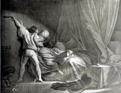 Engraving by Fragonard, The Lock