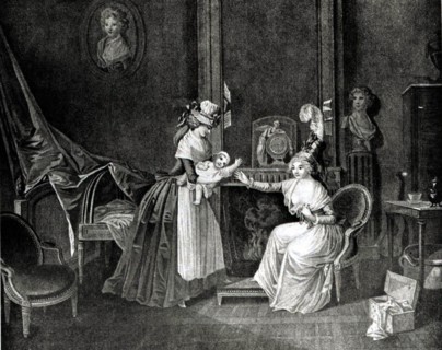 Engraving by Vangorp, Fanfan's lunch