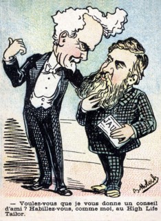 Caricature of scene from daily life