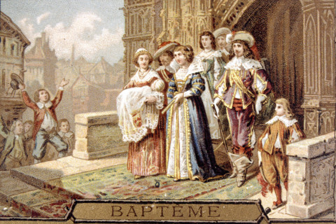18th century christening, advertisement