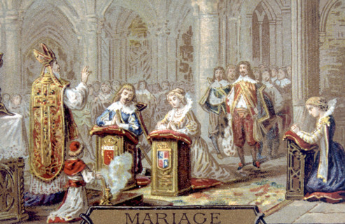 18th century wedding, advertisement
