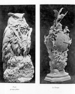 Puck, plaster, by Gustave Doré